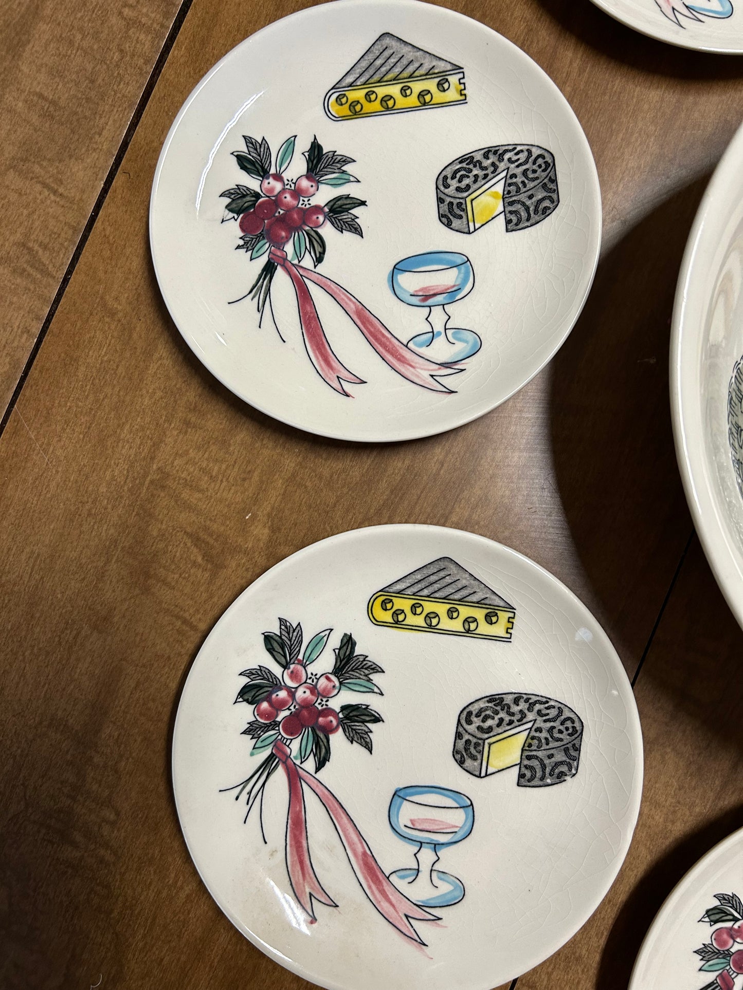Large serving bowl 8 small plates